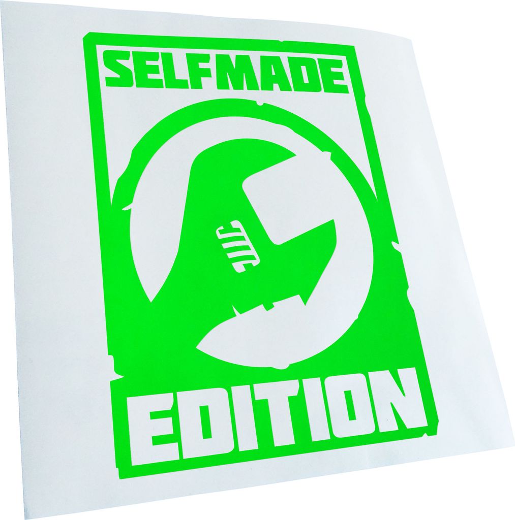 Kiwistar - Autoaufkleber - Selfmade Edition - Neongrün - 30x21cm - Aufkleber für Auto, Laptop, Fahrrad, LKW, Motorrad mehrfarbig JDM Decal Racing
