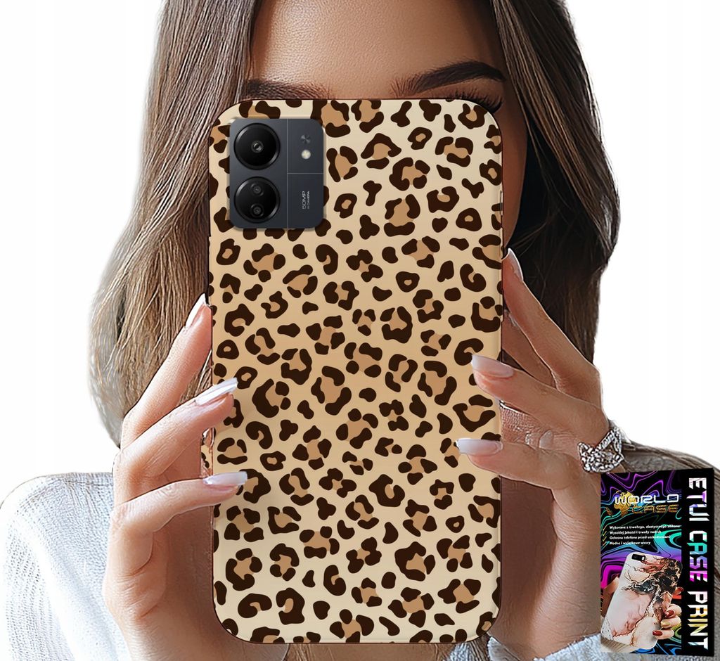 Puzdro pre Xiaomi Poco C65 – zadné kryty s leopardovým Obrázok produktu 