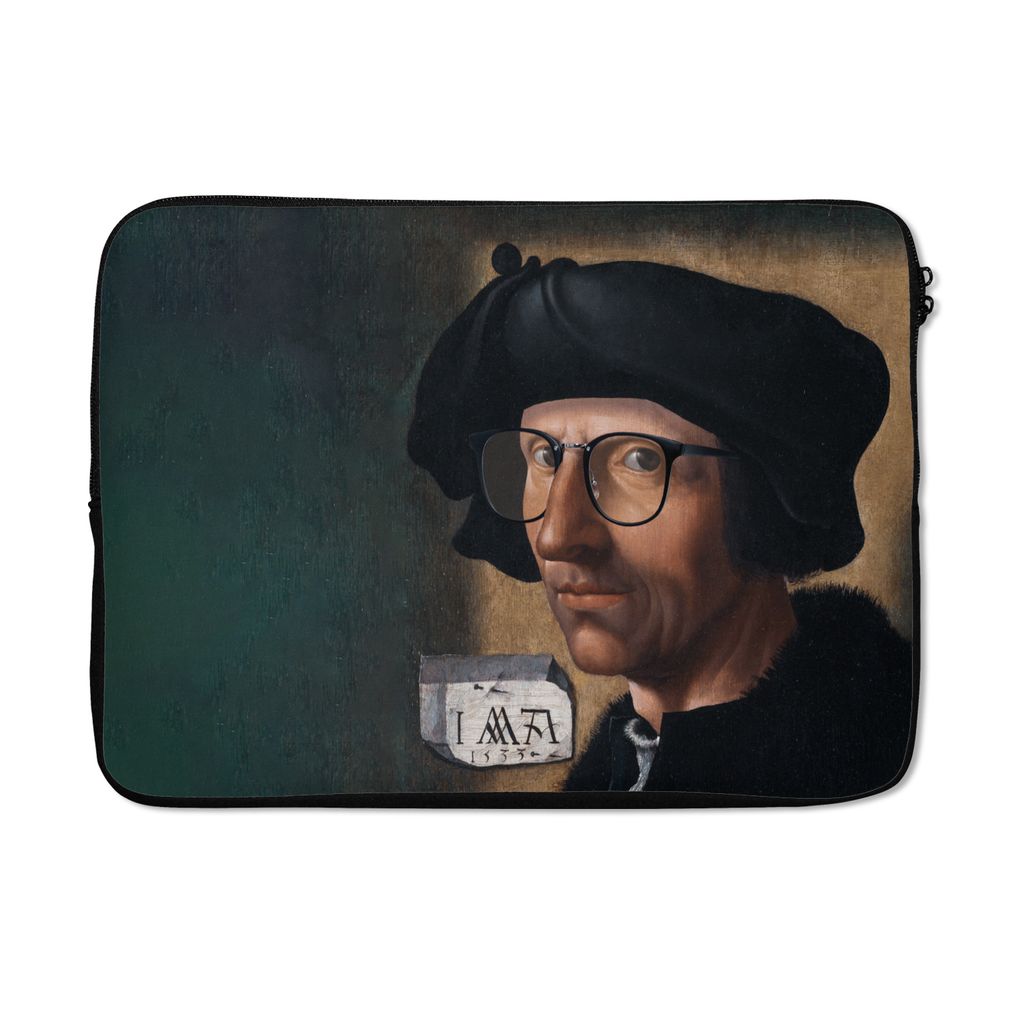 MuchoWow Laptop Hülle 14 ZollSelbstporträt - Jacob Cornelisz van Oostsanen Laptoptasche - Laptoptasche - Stoßsicher - Schutzhaube