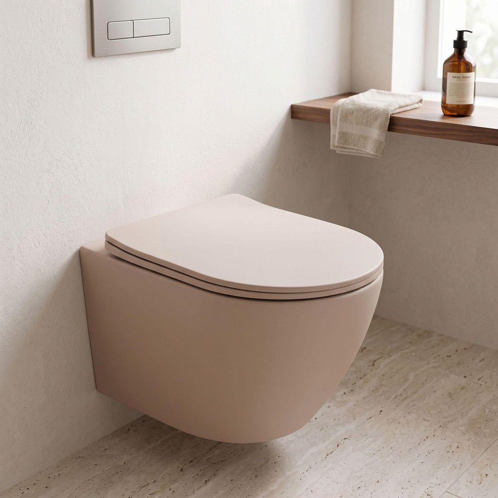 Hänge-Wc REA Carlo Mini Tornado Mocca Matt Beige Hänge-WCs