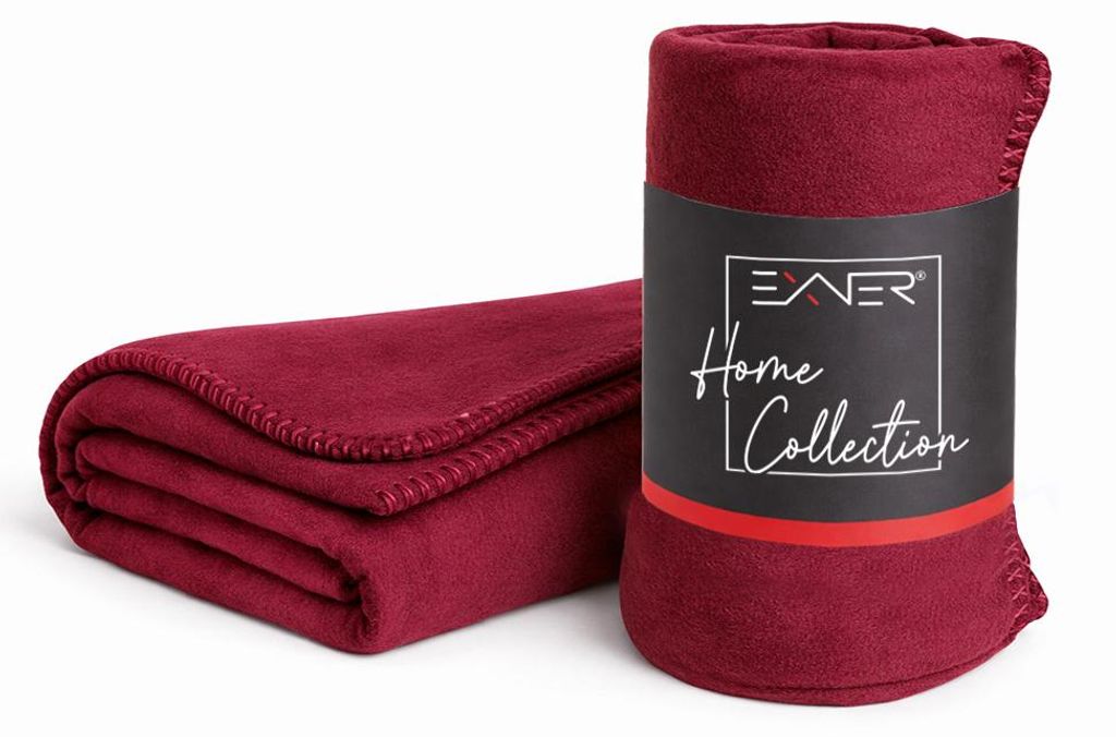 Polar Fleecedecke bordeaux 130 x 160 cm   : bordeaux : 100% Produktbild 