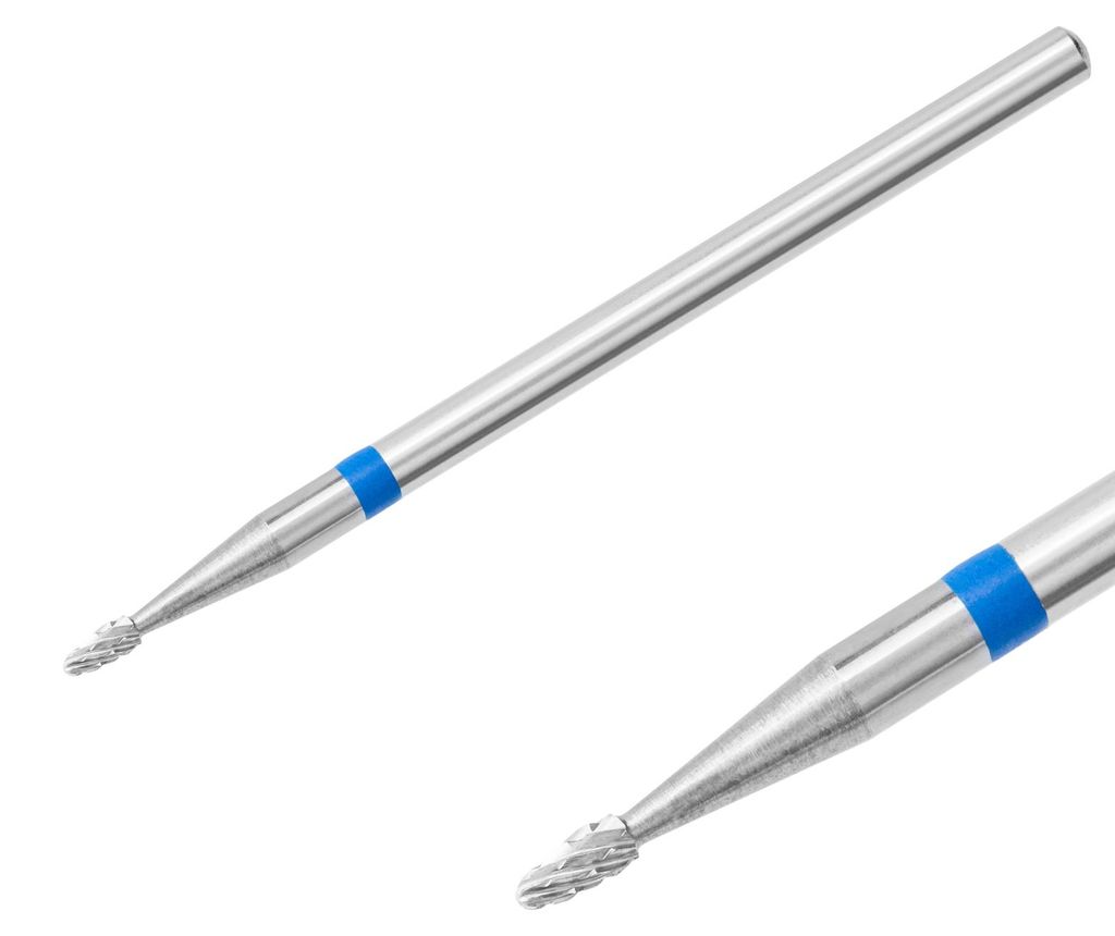 Hartmetallfräser Fräseraufsatz Bohrer Ellipse Normal Schleifer Maniküre (blauer Ring)