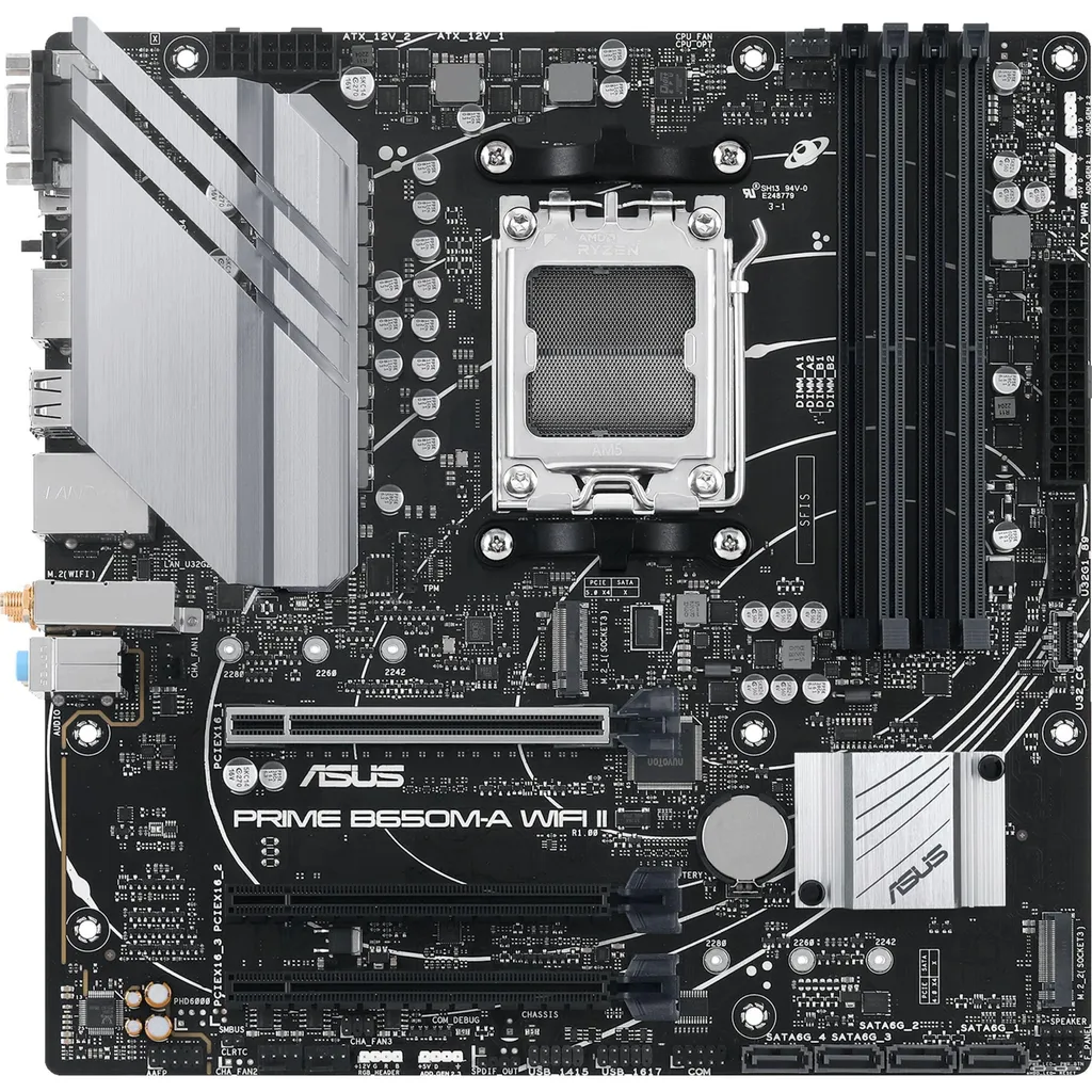 Asus Prime B650M-A WiFi II DDR5 PCIe 5.0 Carte Mère avec WiFi 6 Intégré