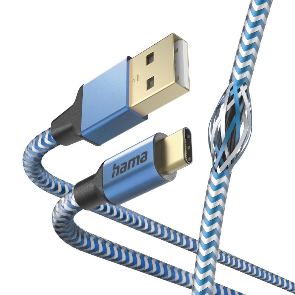 HAMA Reflexn kabel, USB-C samec - USB-A samec, 1,5 m. Obrázek produktu 