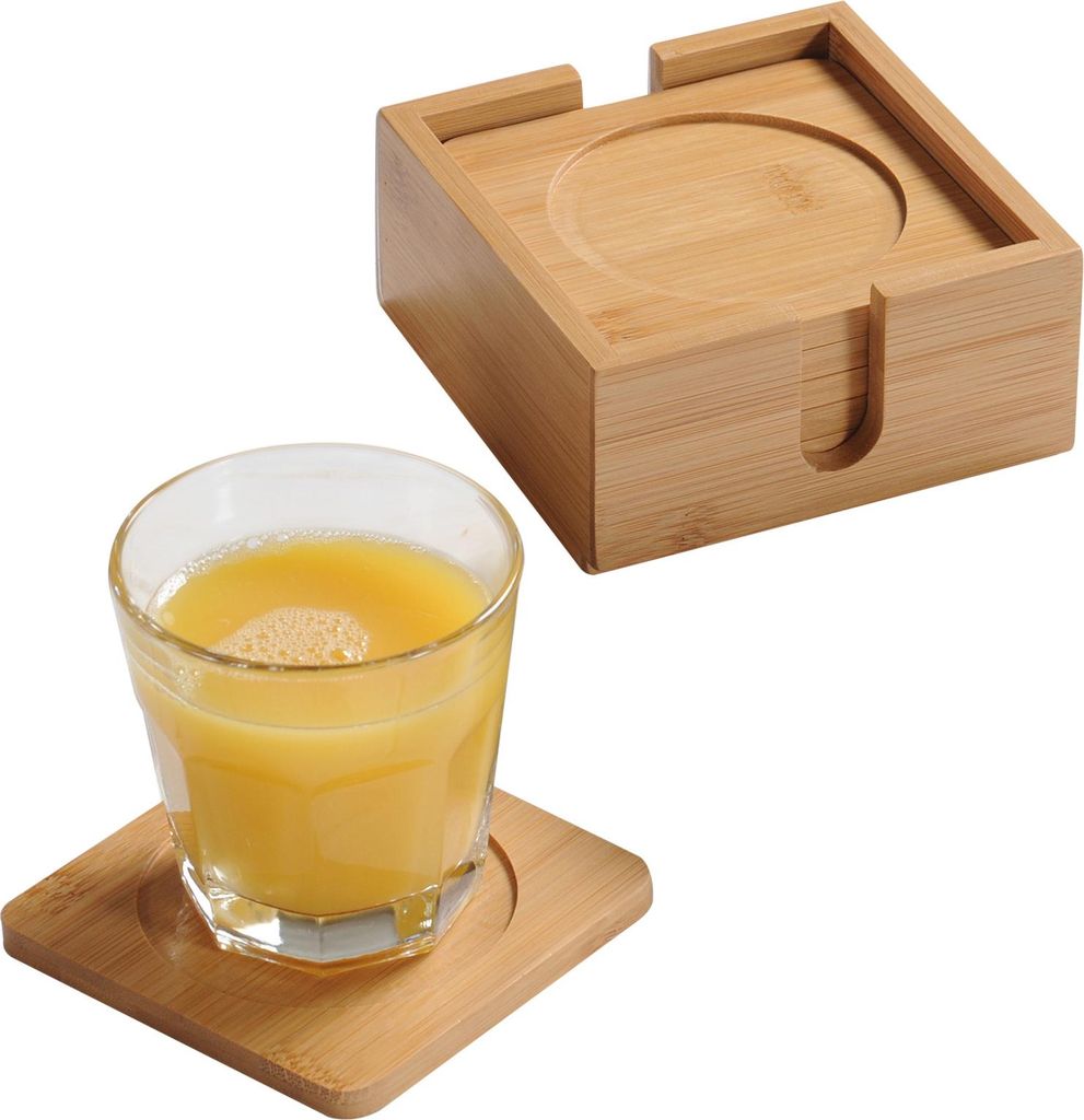 KESPER Untersetzer 6 Stück Ø 10 cm Bambus 58746 Produktbild 