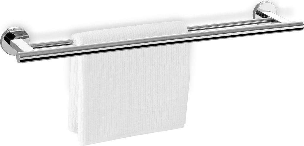 ZACK Edelstahl doppel-Handtuchstange SCALA Handtuchhalter 66 cm 40059
