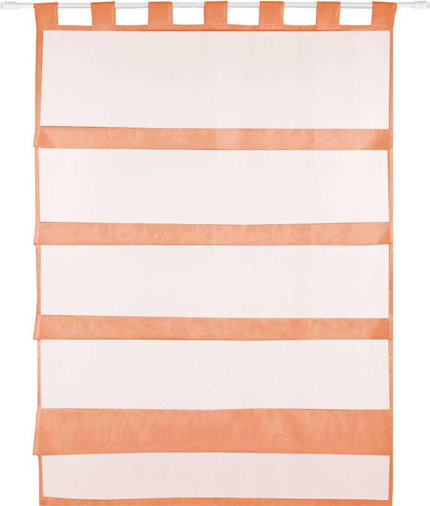 Gardine Raffoptik mit Schlaufe, Größe: 80x110cm, Farbe: Apricot
