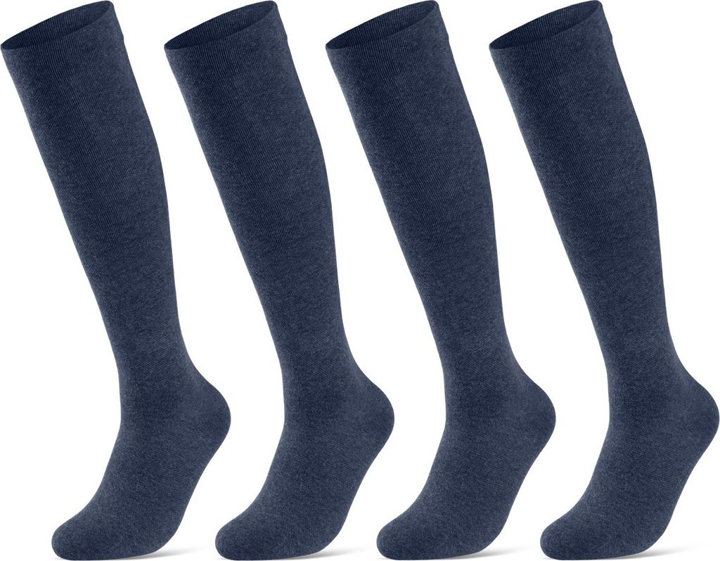 2 I 4 Paar Stützstrümpfe Reisestrümpfe Kompressionsstrümpfe Damen & Herren Stützkniestrümpfe 41900 - 4 Paar Jeans 35-38