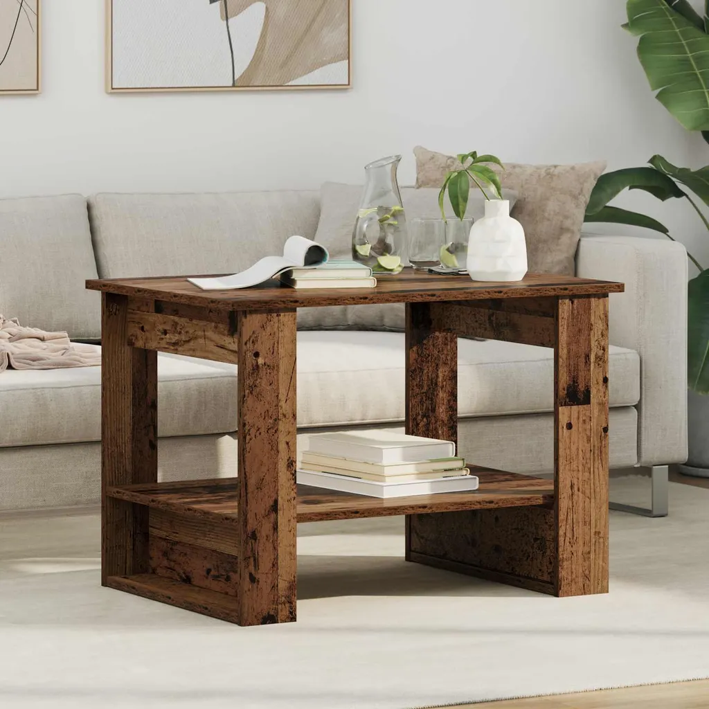 Tavolino Maison Exclusive Legno Antico 72x50x50 cm - Qualità Materica