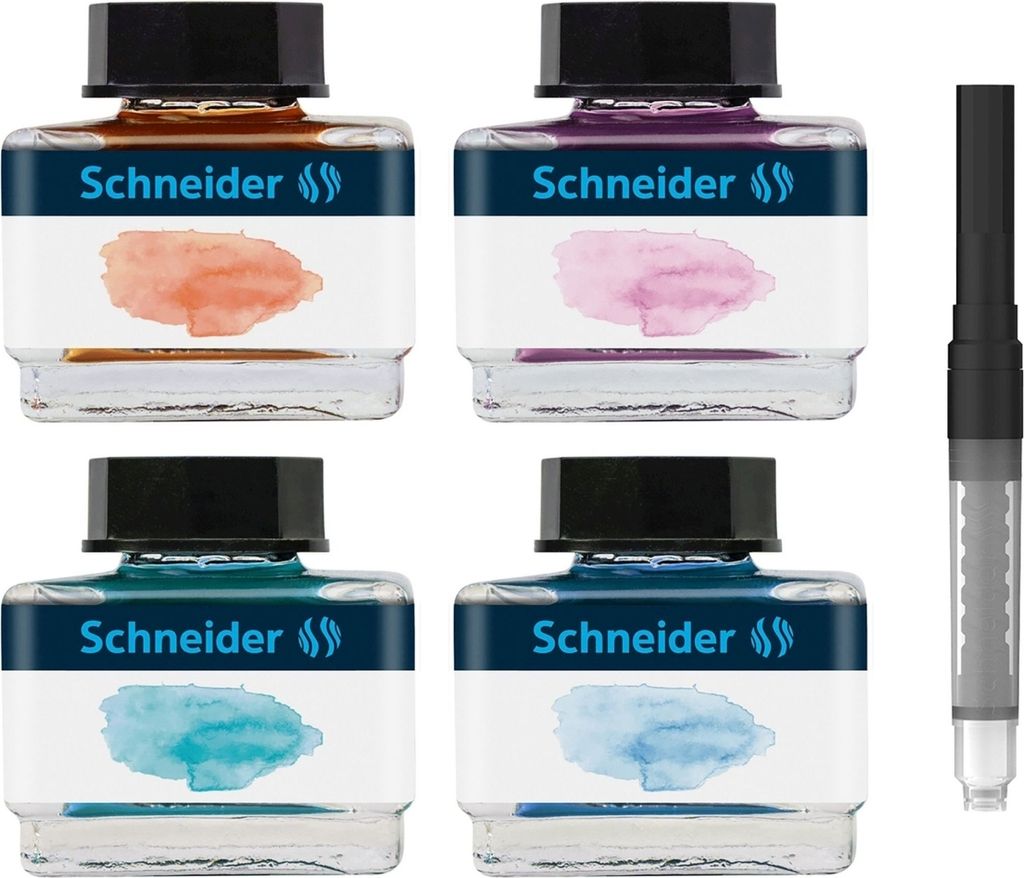 Schreibgeräteset Tintenglas 15 ml / Tintenkonverter VE=20x5 Stück (5 Farben)