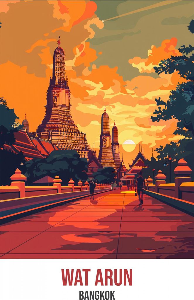 Plakat 25x35cm Wat Arun