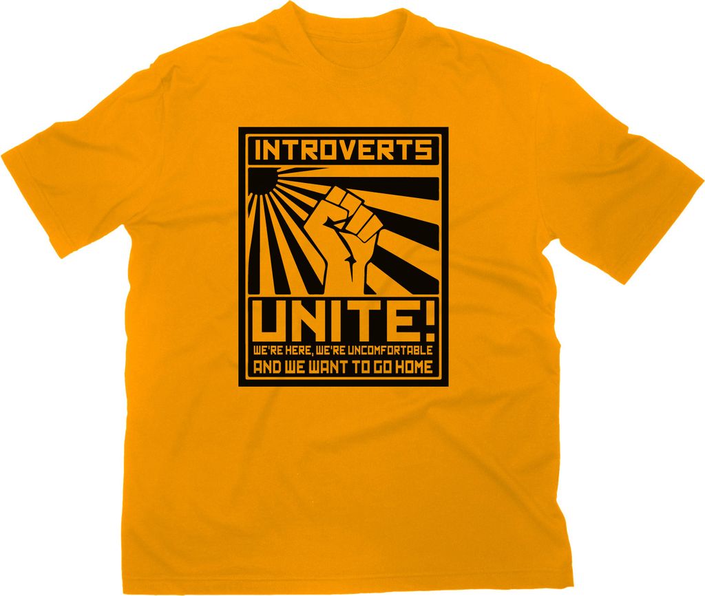 Styletex23 T-Shirt Introverts Unite Fun, gelb, M