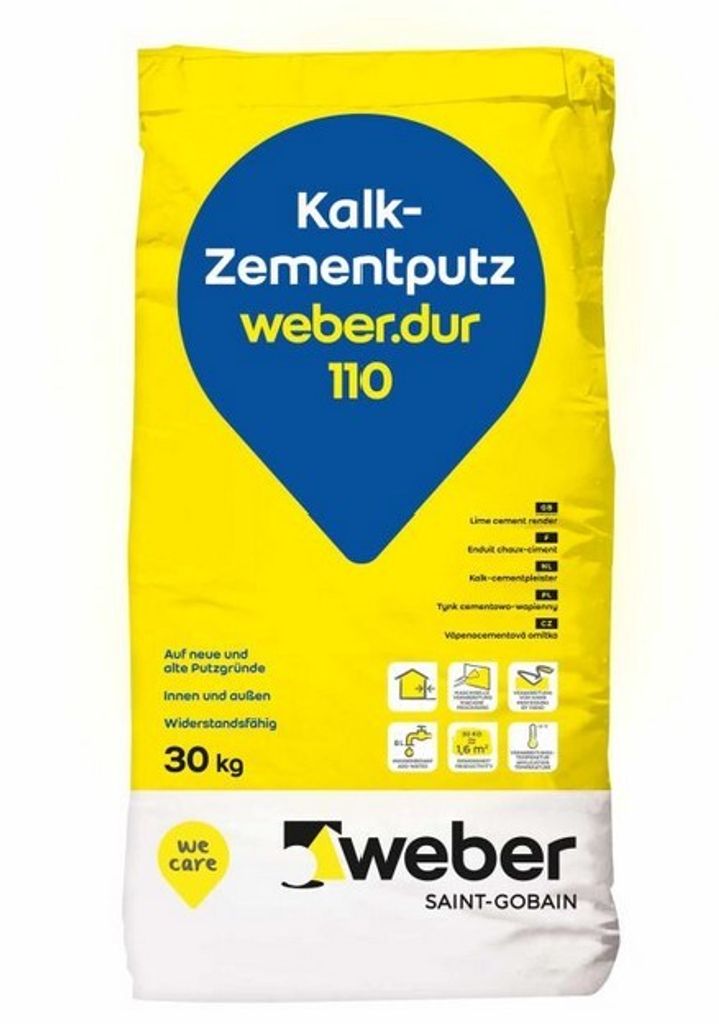 weber.dur 110 Kalk-Zementputz, 30 kg Produktbild 