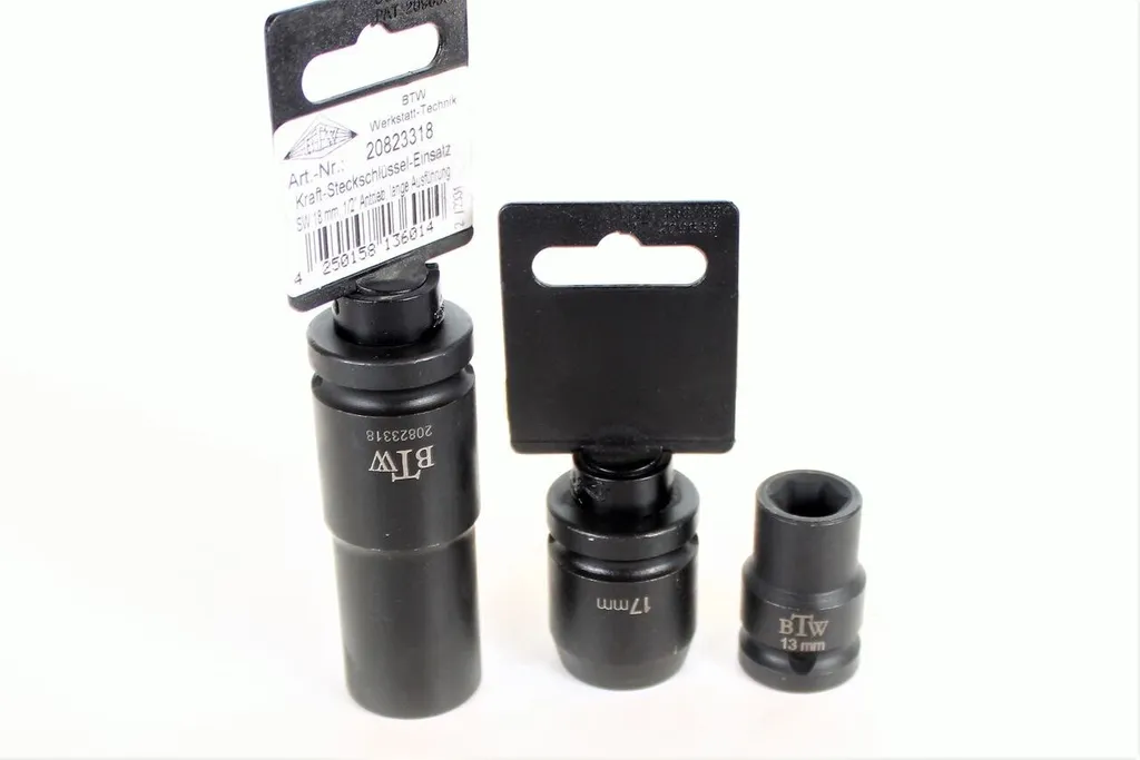 BTW Set 3 Pezzi Chiavi a Bussola 1/2" CV Power Socket Dado Professionale