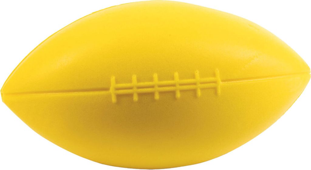 Androni Rugbyball Spielzeug aus weichem Schaumstoff, Gelb, 12,5 cm Durchmesser