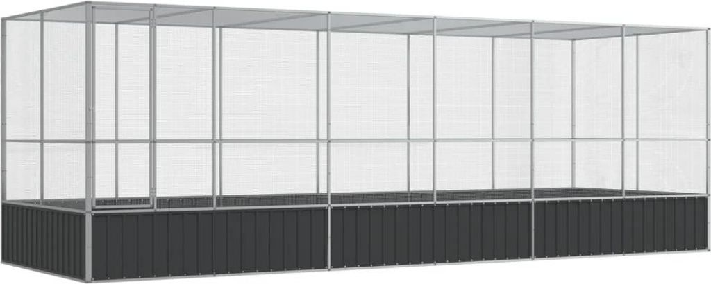 Voliera con estensione argento 625x207x212 cm acciaio Immagine del prodotto 
