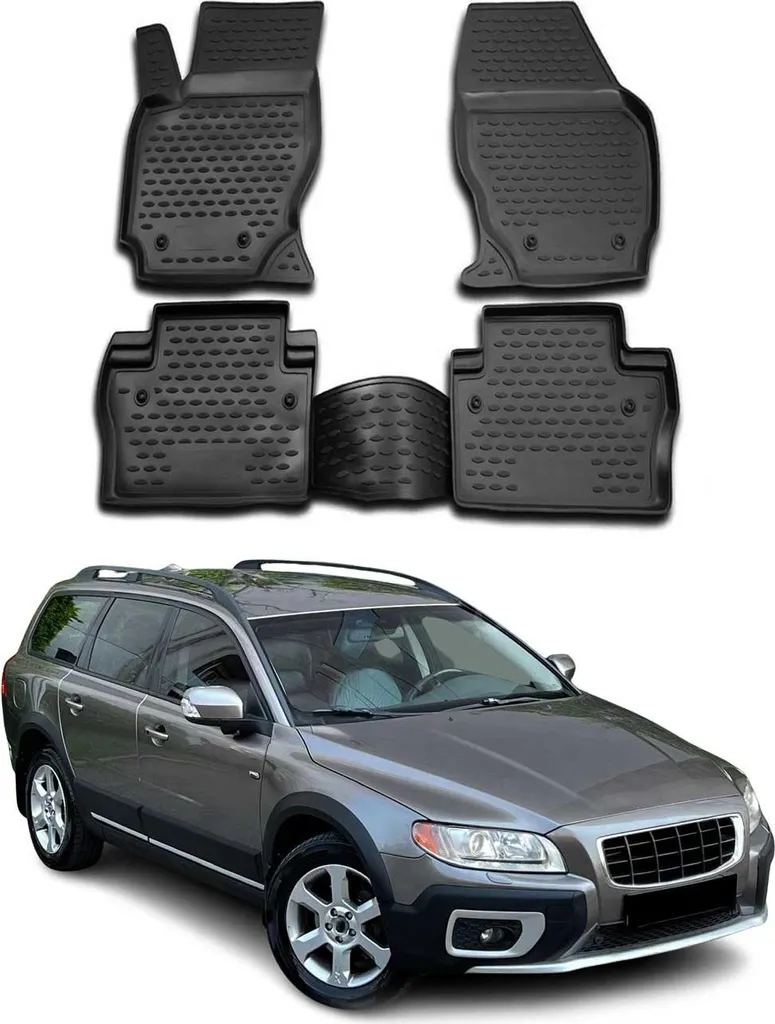 Tappetini Premium TPE Volvo XC70 (2007-2021) - Elegante Nero 4 pz