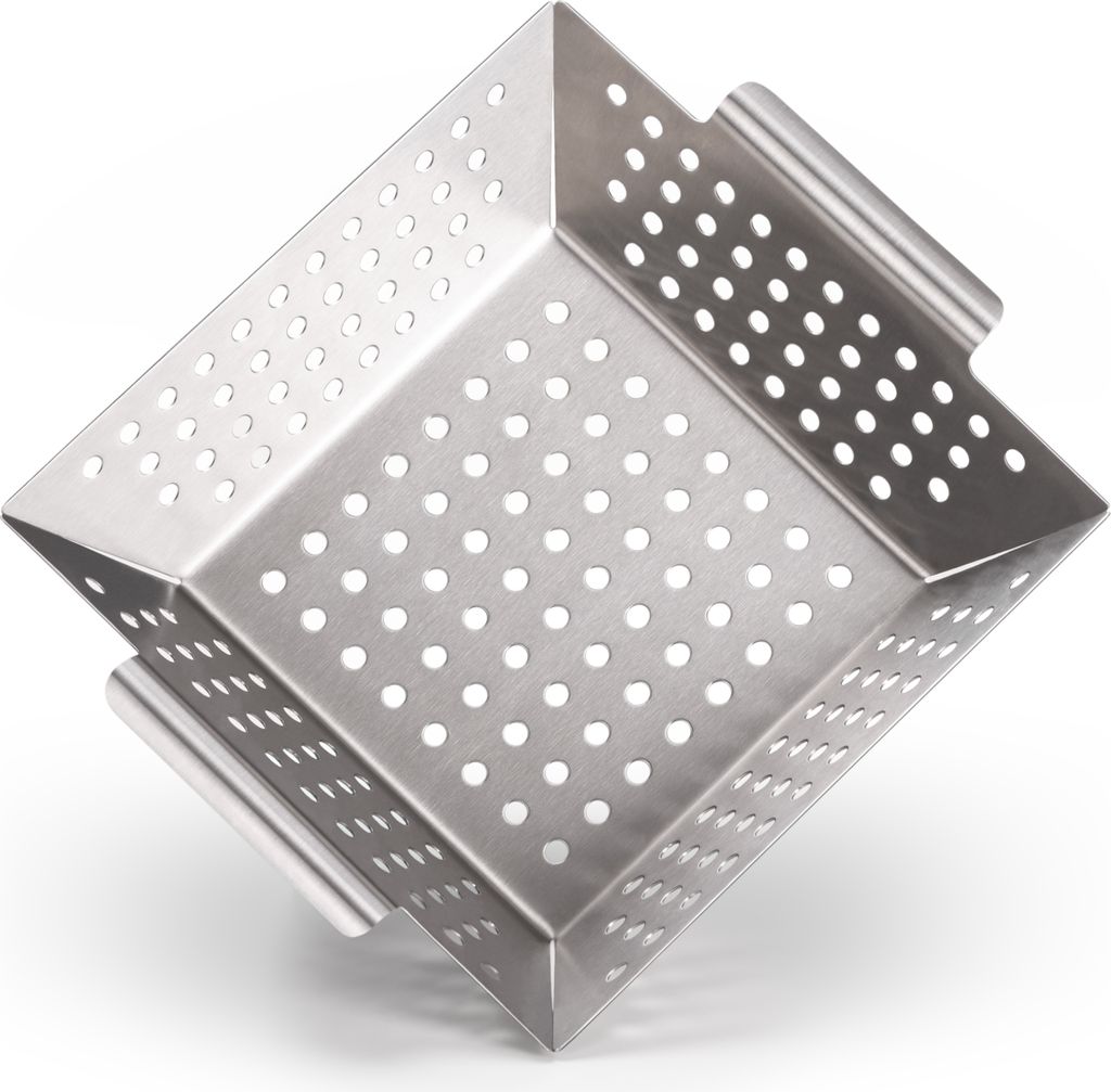 Blumtal Grillschale aus 100% Edelstahl - perfekt für Grillgemüse, Grillkorb geeignet für alle Grillarten, Grillzubehör, Spülmaschinengeeignet