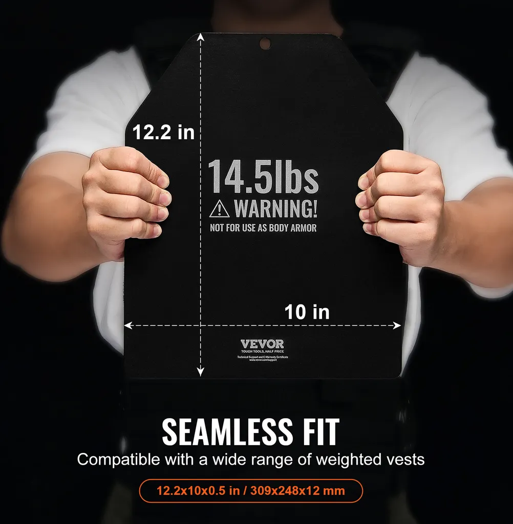 Plaque de gilet lestée pour augmenter le poids de musculation