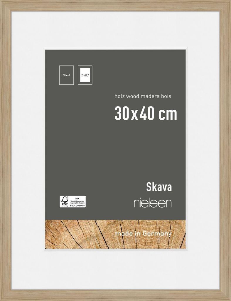 nielsen Holz Bilderrahmen Skava Eiche, 30,0 x 40,0 cm - mit Produktbild 