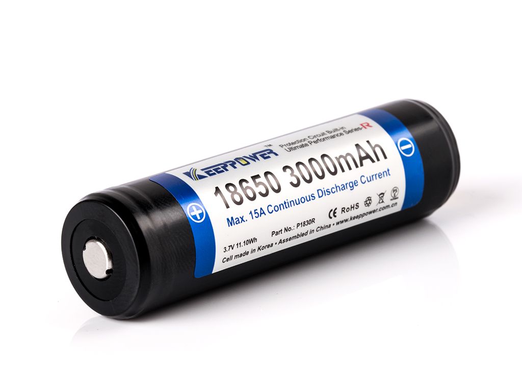 Keeppower 18650 3000mAh 3.6V - 3.7V Batterie Li-Ion Image du produit 