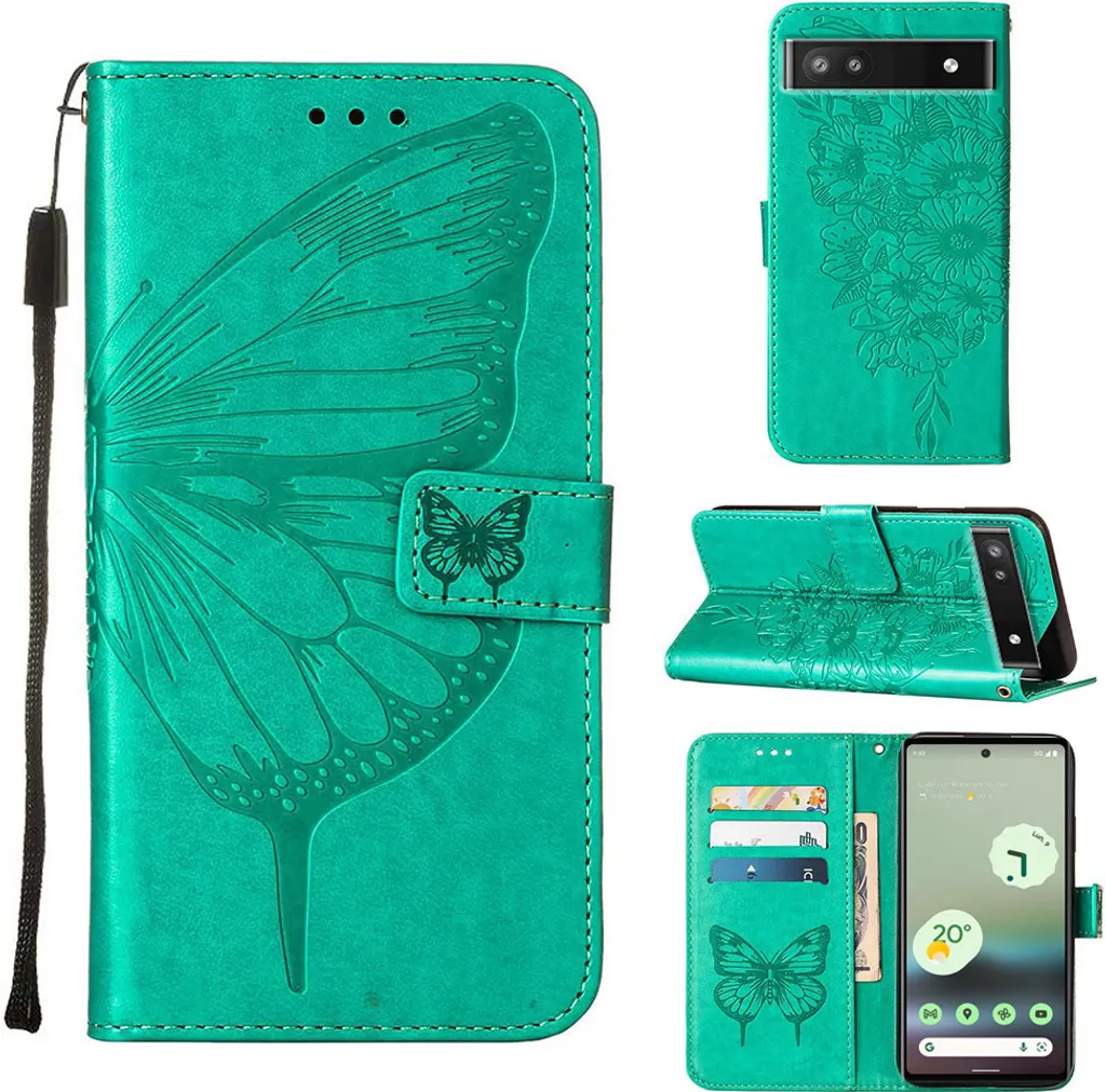 Cover In Pelle Con Portafoglio Per Google Pixel 9 / 9 Pro 6.3'' – Kickstand, Slot Carte, Blu