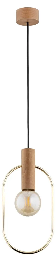 Suspension design bois 100cm LAIS pour corriger un éclairage sombre