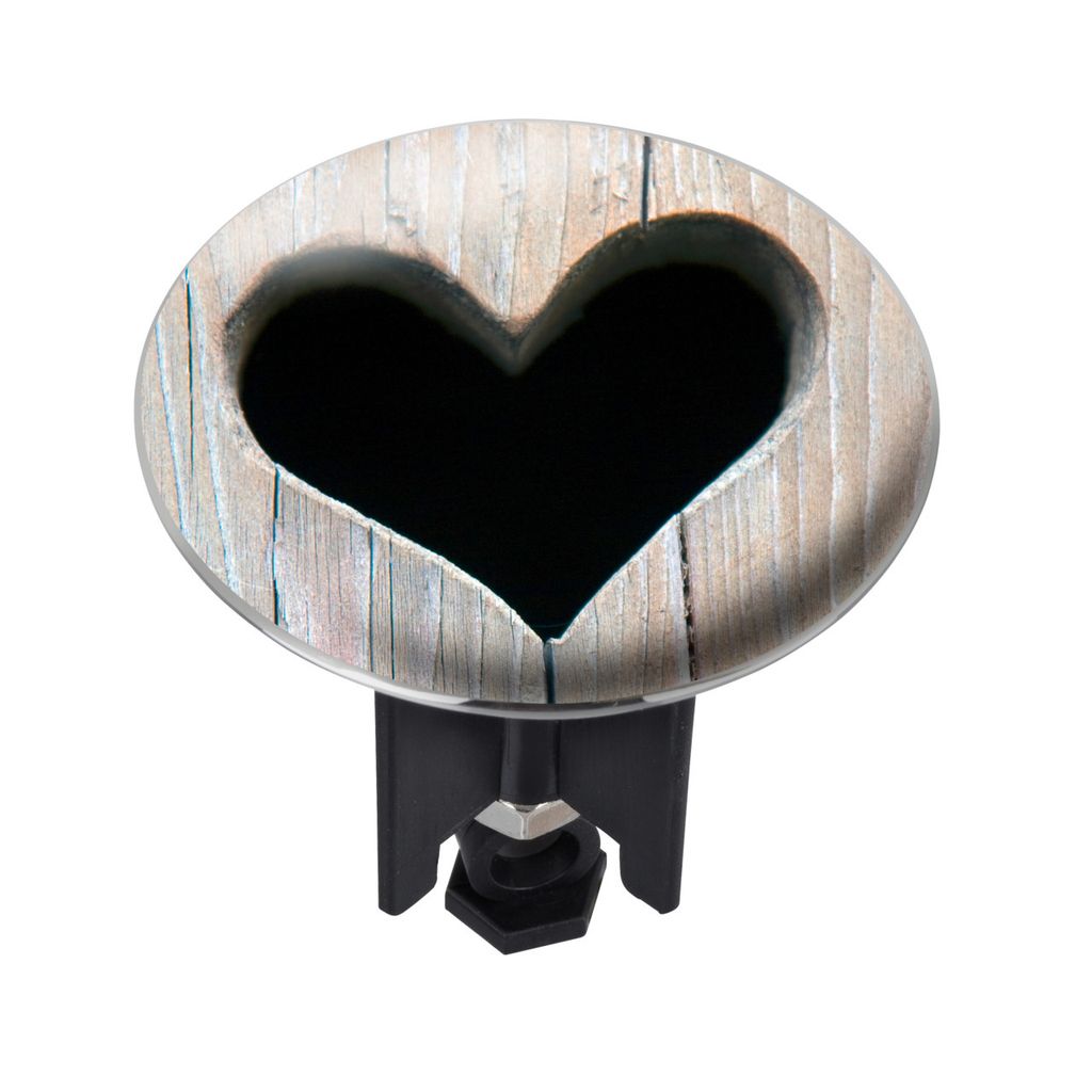 WENKO Waschbecken Stöpsel Pluggy XL Heart Stopfen Stöpsel Bad Gäste WC Küchen