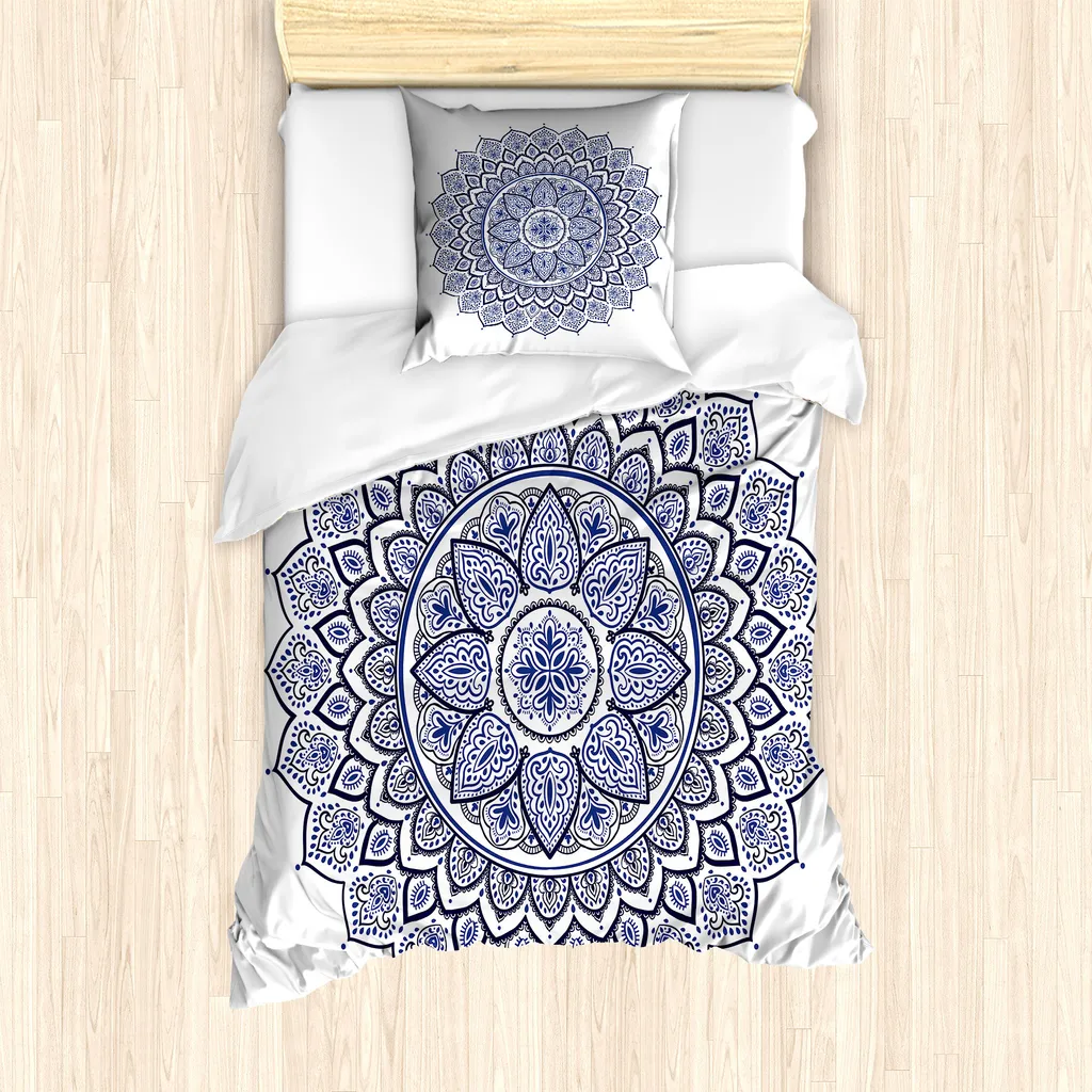 Set Letto Mandala Blu Notte ABAKUHAUS - Stile Boho Chic Moderno
