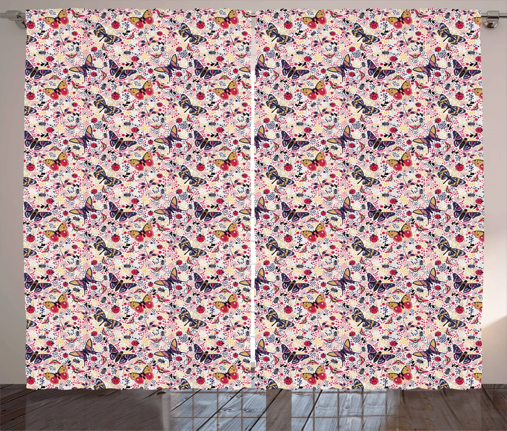 ABAKUHAUS Tenda Multicolore Coccinelle - Design Moderno 280 x 245 cm