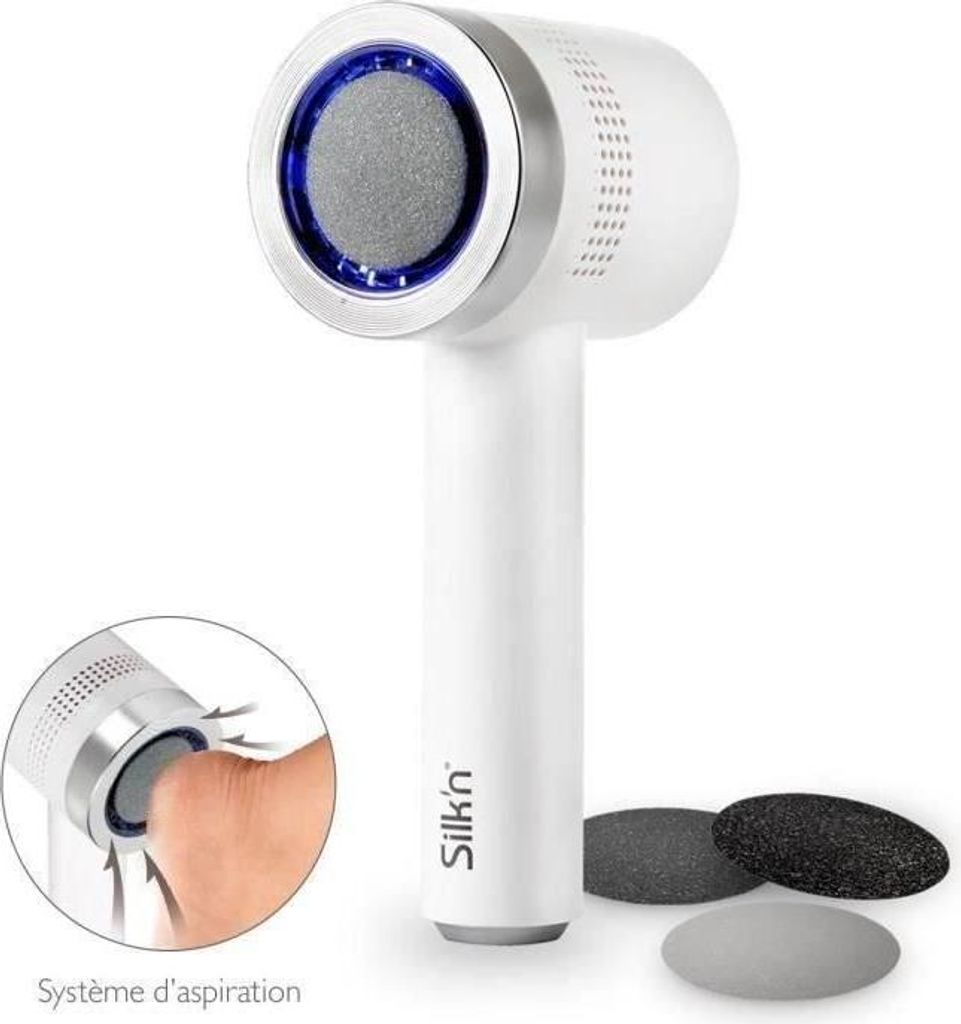 Silk'n Vacupedi Elektrischer Hornhautentferner mit integrierter Absaugung und 2 Feilen im Lieferumfang enthalten