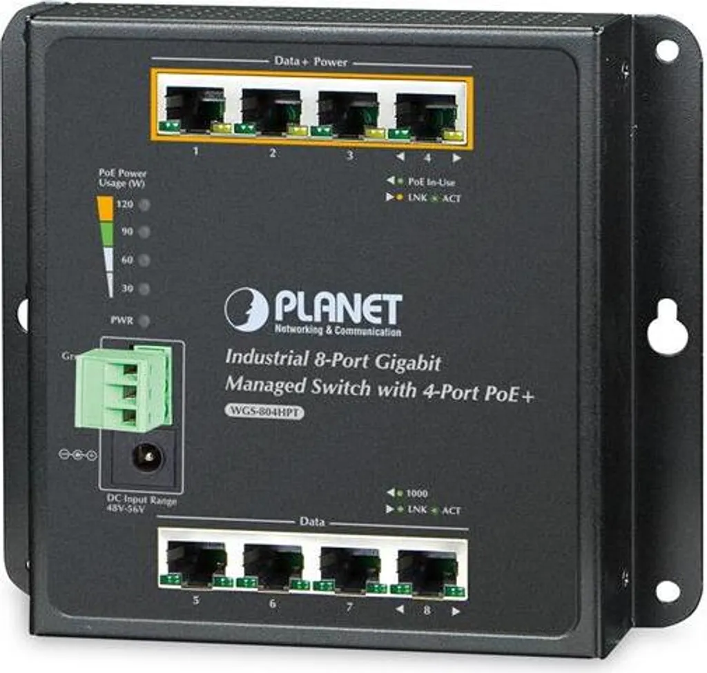 PLANET Commutateur Mural 8 Ports Gigabit Switch Ethernet RJ45