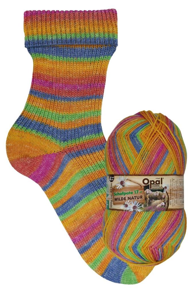 Opal SCHAFPATE 17 Wilde Natur 100 g 4-fach Pullover- und Produktbild 