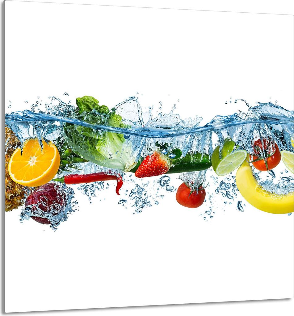 GLASPLATTE FÜR KÜCHE 60x65 Obst