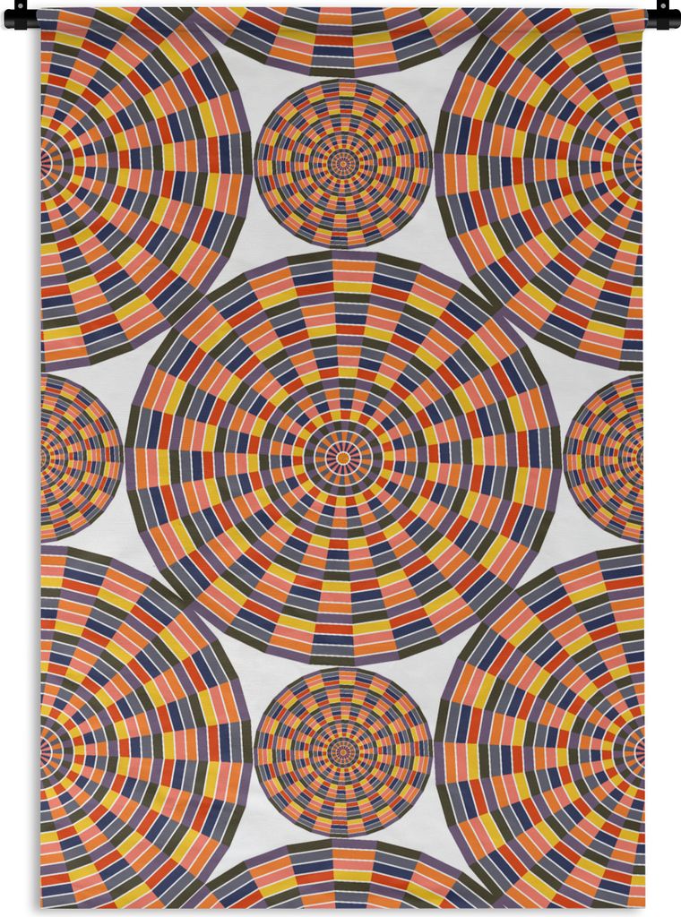 MuchoWow Wandteppich Wandbehang Mandala - Mexiko - Muster 90x135 cm Tapisserie Dekoration Wandtuch - Baumwolle - Wandskulptur