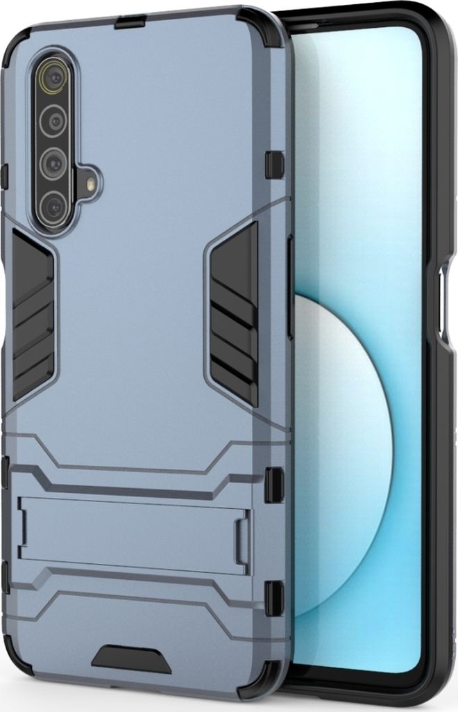 Mobigear Armor Stand Realme X50 Hülle Hardcase Backcover Stoßfest mit Ständer - Blau