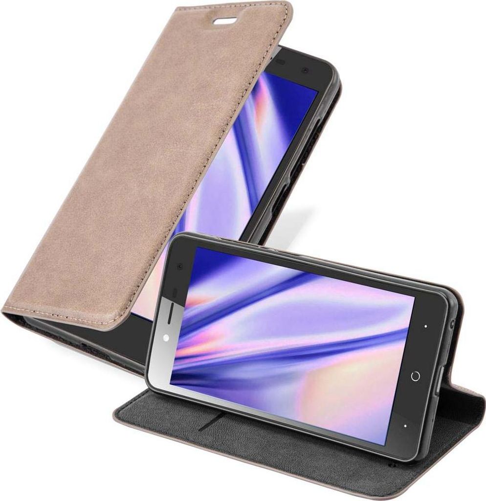 Cadorabo Hülle für ZTE Blade L7 Schutz Hülle in Braun Handyhülle Etui Case Cover Magnetverschluss