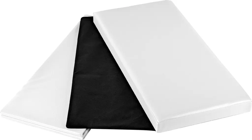 Banc Ottoman de Salon Blanc Pliable 76cm Coffre de Rangement Chic