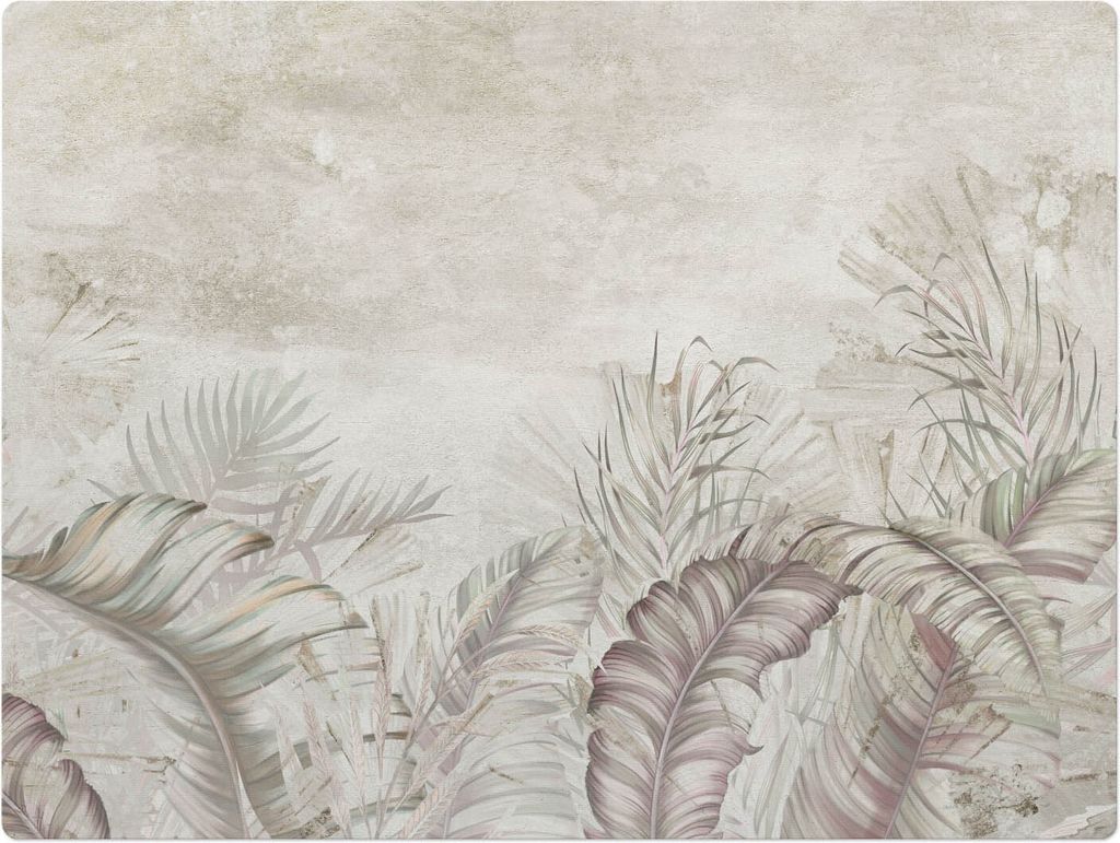 Pastellblätter – Bodenschutzmatte – Rutschfest – Schutzmatte für Büro – Vinylmatte – Stuhlunterlage – 120 x 90 cm