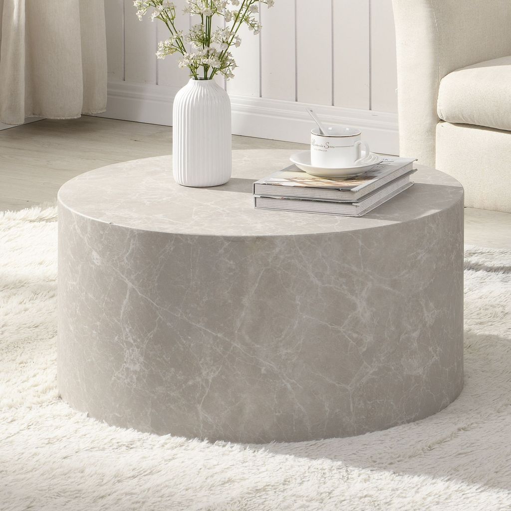 WOHNLING Couchtisch MONOBLOC 60x60x30 cm in Stein-Optik Produktbild 