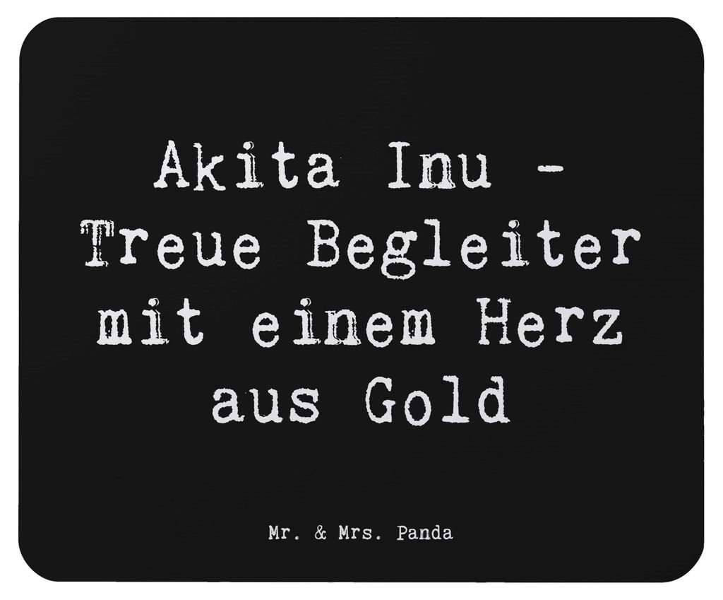 Mr. & Mrs. Panda Mauspad Spruch Akita Inu Herz - Schwarz - Geschenk, elegante Hunde, Wachhunde, starke, mousematte, Hunderasse, Mousepad, laptop, t...