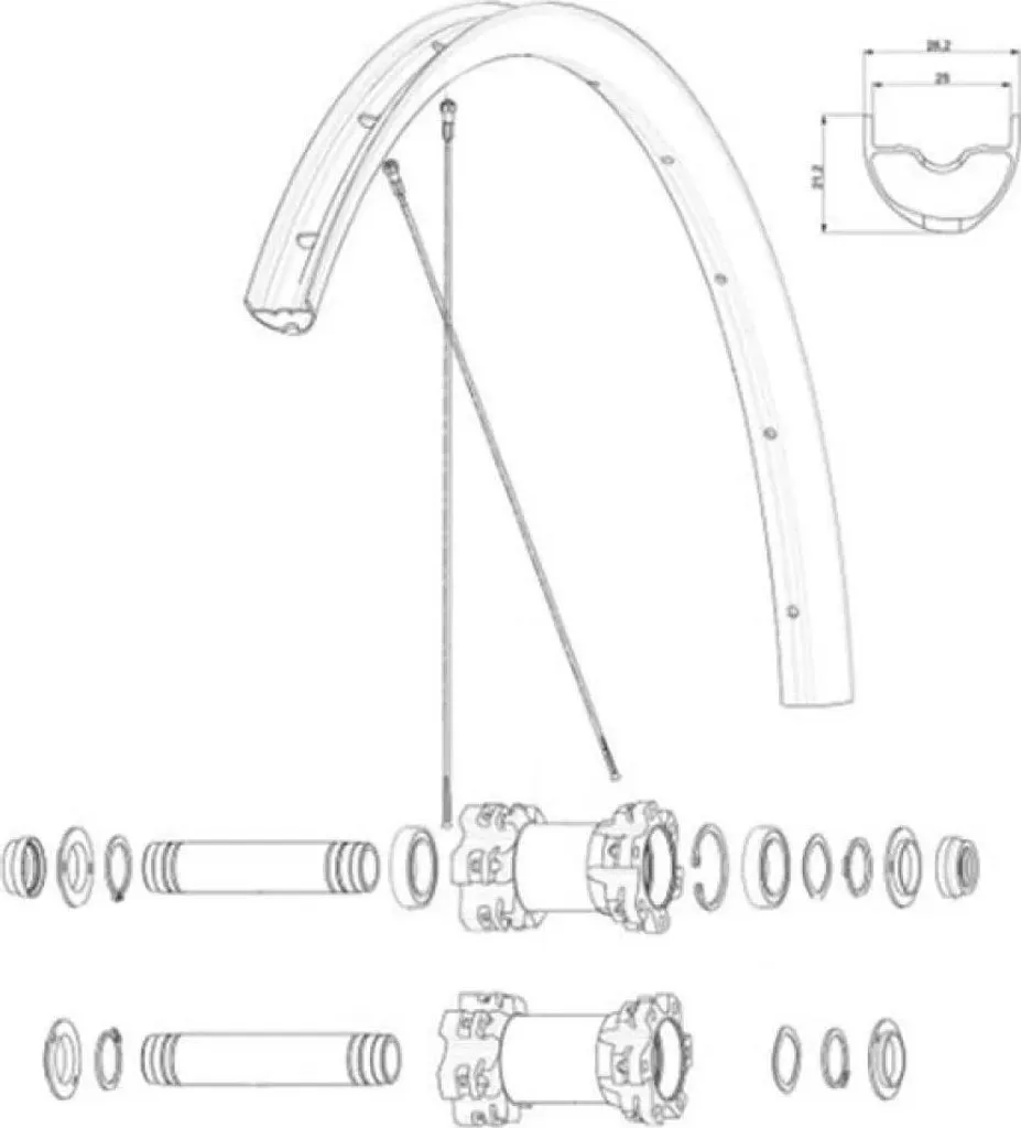 Rayons de rechange pour roues Mavic Crossmax 2014 Noir 296mm - 12 pièces