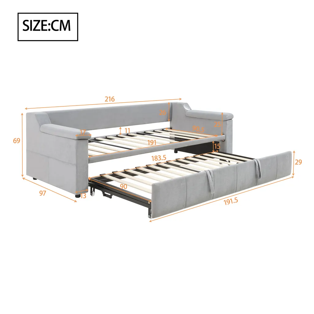 Optimisez votre Studio avec ce Lit 90x190cm Gigogne Bluetooth et USB