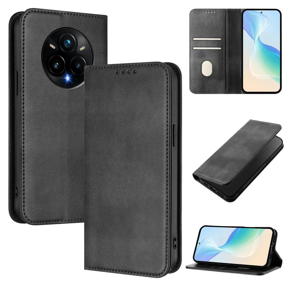 Custodia Realme 14 Pro+ Anti-Urto: Pelle, Carte e Sicurezza RFID