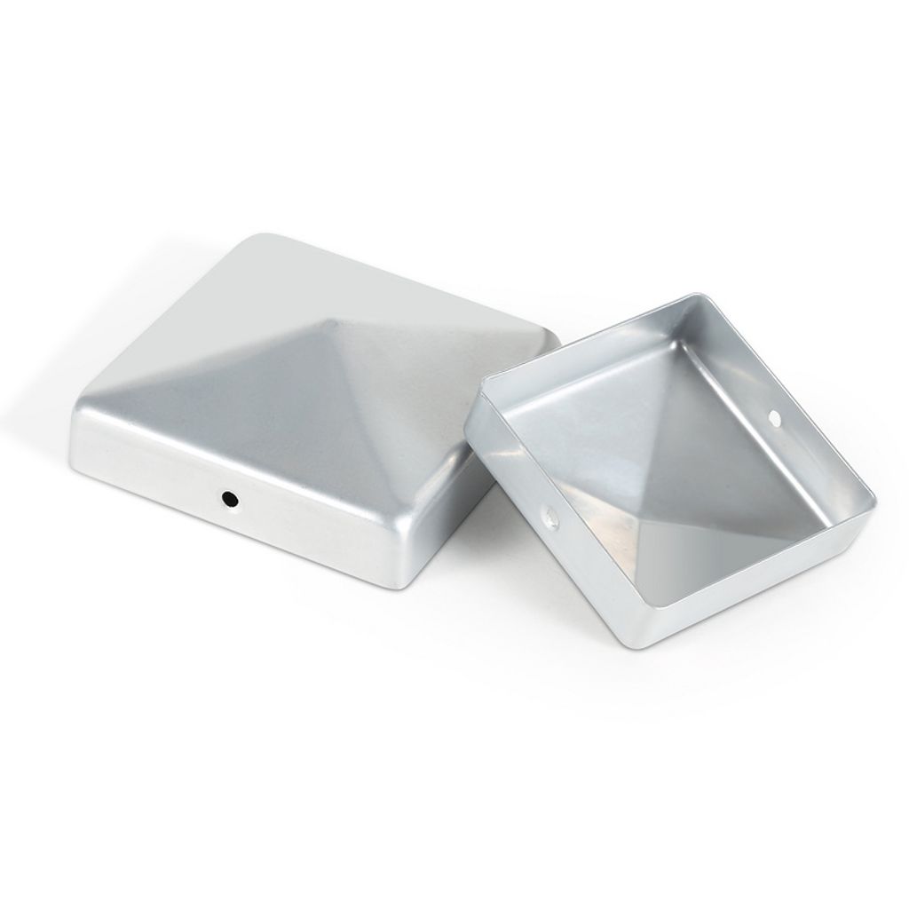 Jiubiaz 10x Pfostenkappe Garten Abdeckkappe Zierkappe Gartenzaun Zaunkappe Silber 91mm