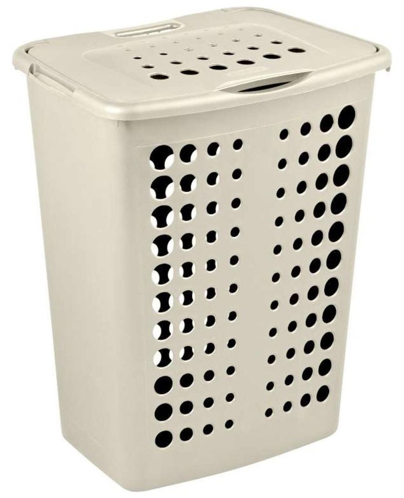 CURVER | Wäschetonne - Wäschekorb - Wäschebehälter - creme - 40L - aus Kunststoff - Wäschesammler - Wäscheorganizer - Praktisch