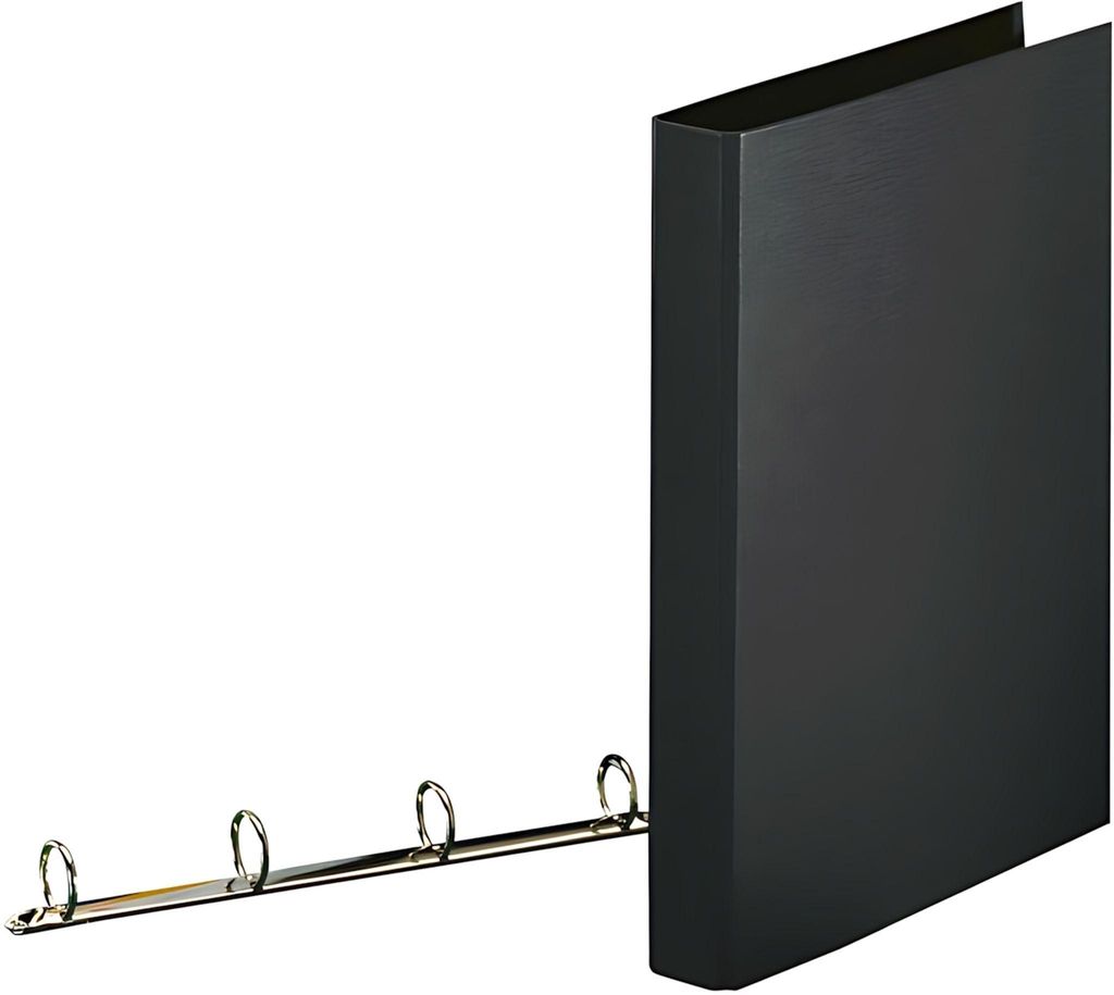 Ringbuch A4 4 Ringe 25mm schwarz Produktbild 