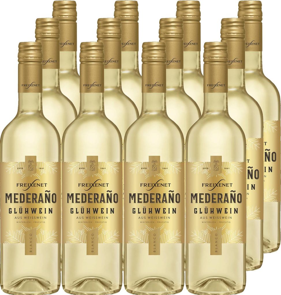 12er-Paket Mederaño Glühwein Weiß 0,75 l Produktbild 