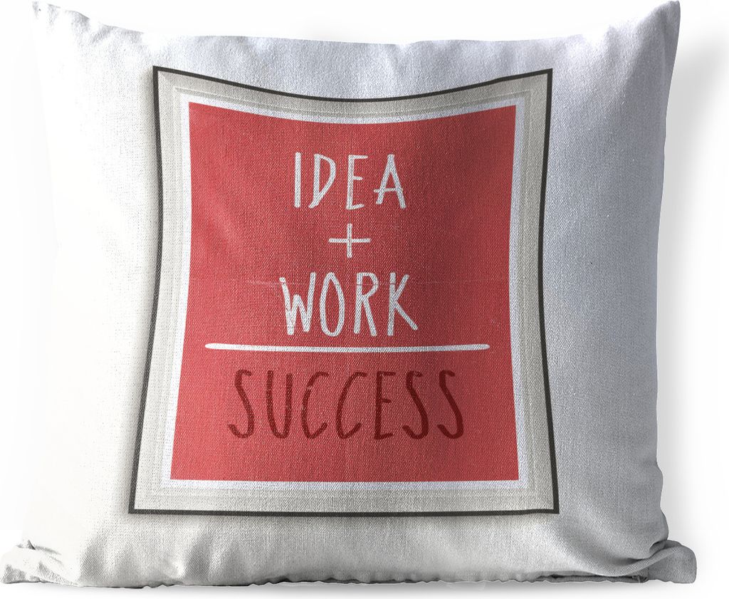 MuchoWow® Outdoor Kissen - Idee + Arbeit = Erfolg" - Produktbild 