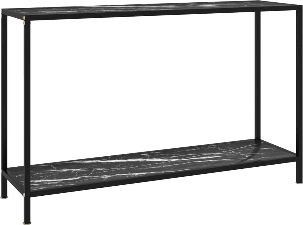Konsolentisch Schwarz 120x35x75 cm Hartglas